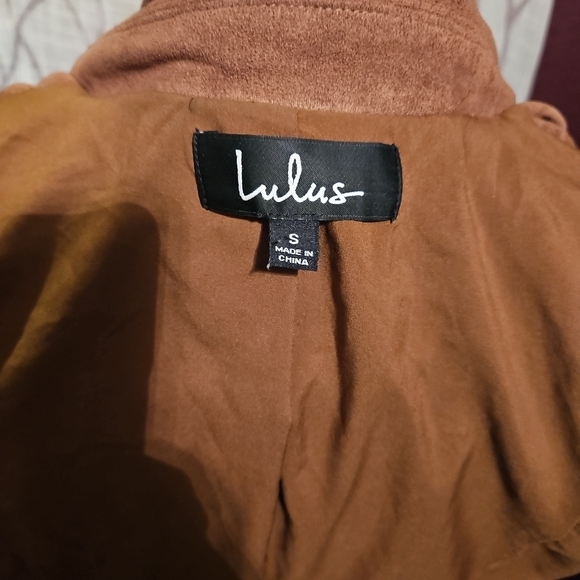 Lulus Brown Suede Jacket womens size small - Picture 6 of 7